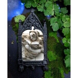 Spectacles Gargoyle Pin Reading Book Lover Stone Sculpture Art Pin